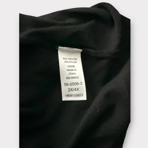 New! Ellos Women’s Plus Black Turtleneck Poncho Sweater - Picture 4 of 9